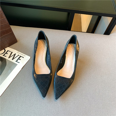 Ženske cipele s petom od 5 cm od umjetne kože