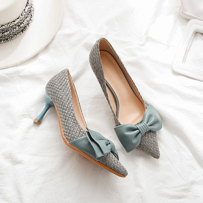 Ženske cipele sa trakom i tankom petom u dvije boje