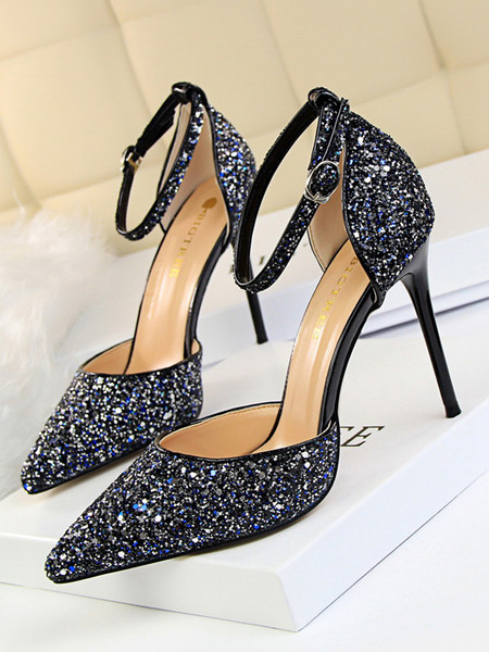 Elegantne ženske sandale sa sjajnim česticama