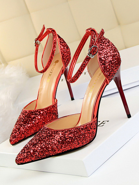 Elegantne ženske sandale sa sjajnim česticama