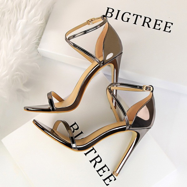 Elegantne ženske sandale s petom od 11 cm i remenom