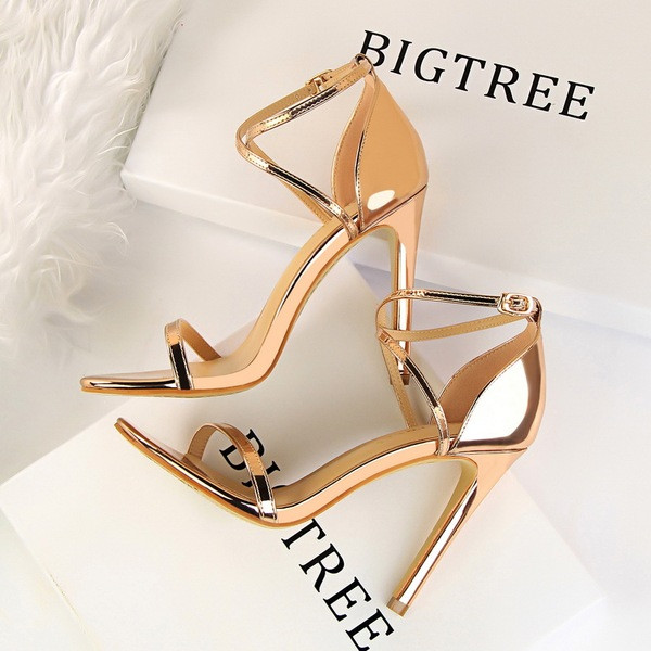 Elegantne ženske sandale s petom od 11 cm i remenom