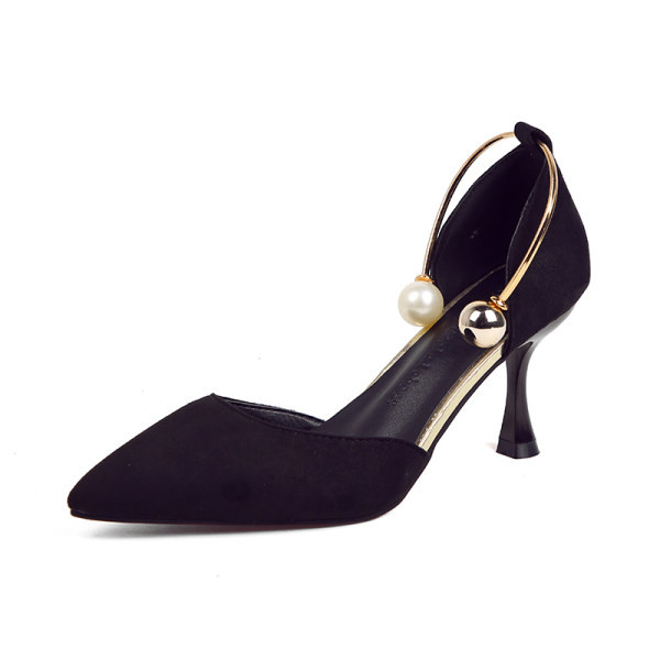 Ženske cipele s perlama i petom 7,5 cm