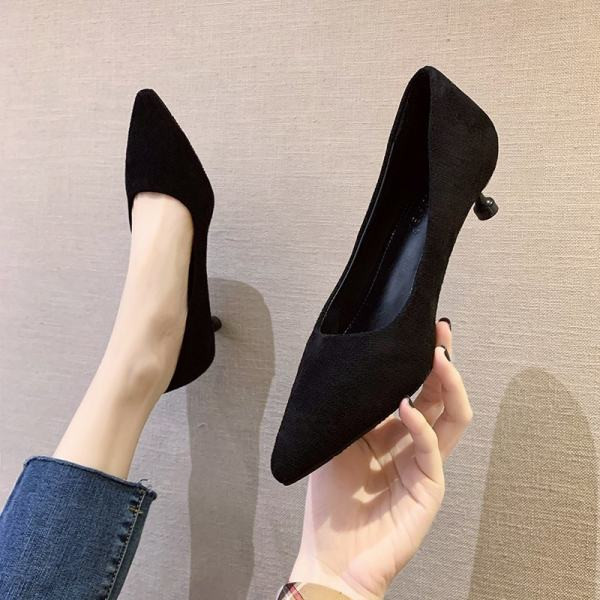 Antilop ženske cipele na petu u crnoj boji - dva modela