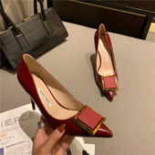 Novi model ženskih cipela od eko kože sa petom visine 8 cm