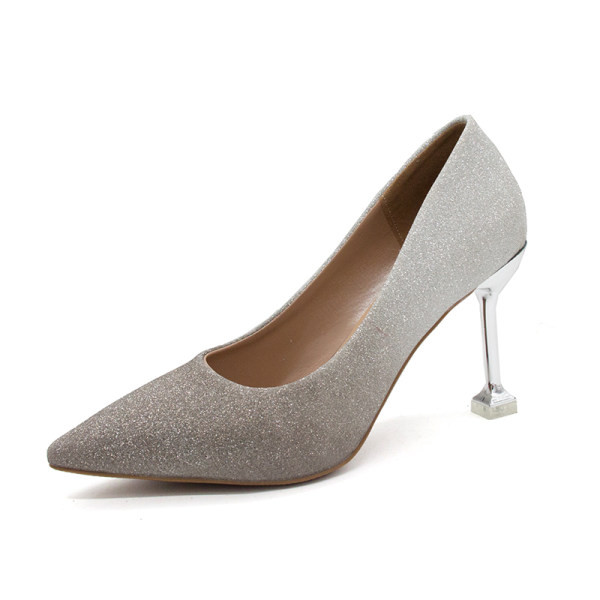 Sjajne ženske cipele na visoku petu 8,5 cm