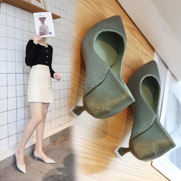 Ženske ležerne kožne cipele - model na špic u tri boje