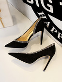 Elegantne cipele od eko brušene kože s kamenčićima