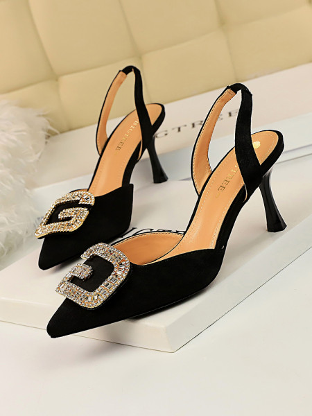 Ženske eko antilop sandale sa metalnim ukrasima i kamenčićima