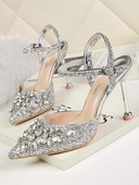 Ženske sandale za priliku s ukrasnim kamenčićima