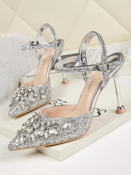Ženske sandale za priliku s ukrasnim kamenčićima