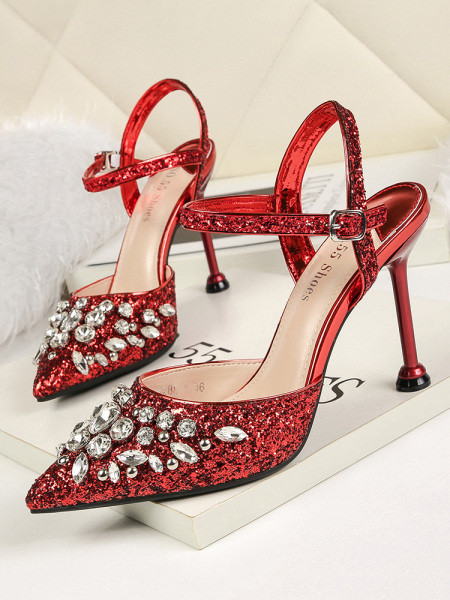 Ženske sandale za priliku s ukrasnim kamenčićima