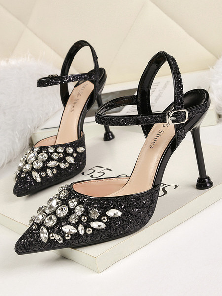 Ženske sandale za priliku s ukrasnim kamenčićima