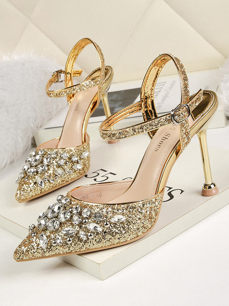 Ženske sandale za priliku s ukrasnim kamenčićima