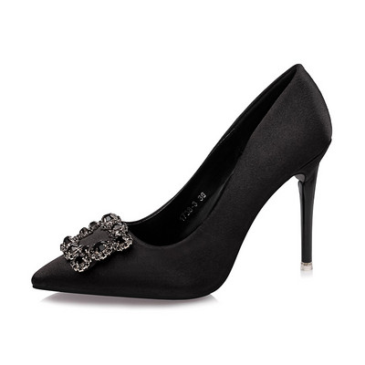 Elegantne satenske cipele s kamenčićima