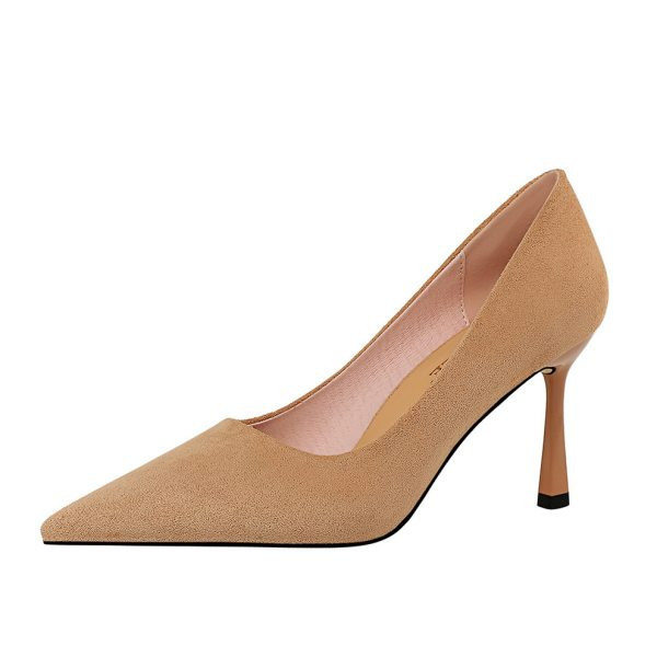 Moderne ženske cipele na visoku petu - eko antilop