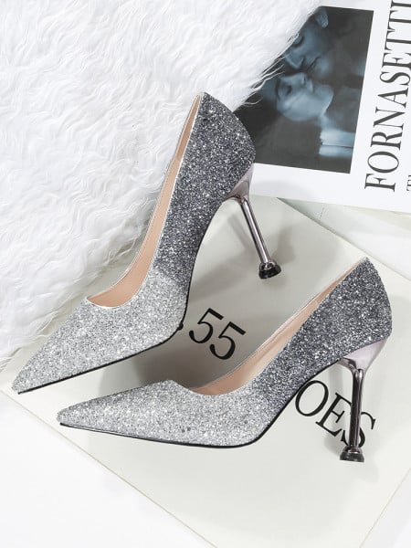 Ženske sjajne cipele na visoku petu 9,5 cm