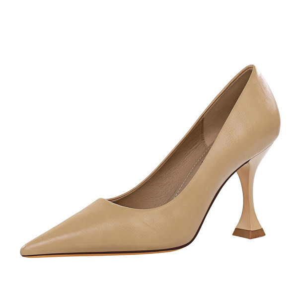 Kožne ženske cipele sa potpeticom 9 cm