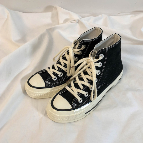 Ležerne ženske platnene tenisice s ravnim potplatom