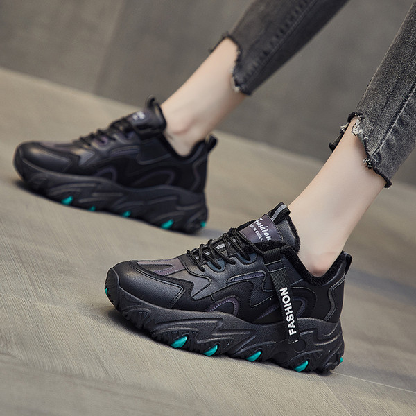 Casual ženske cipele s vezicama i grubim potplatom u tri boje