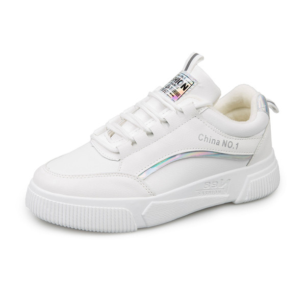 Ženske casual tenisice s amblemom i ravnim potplatom