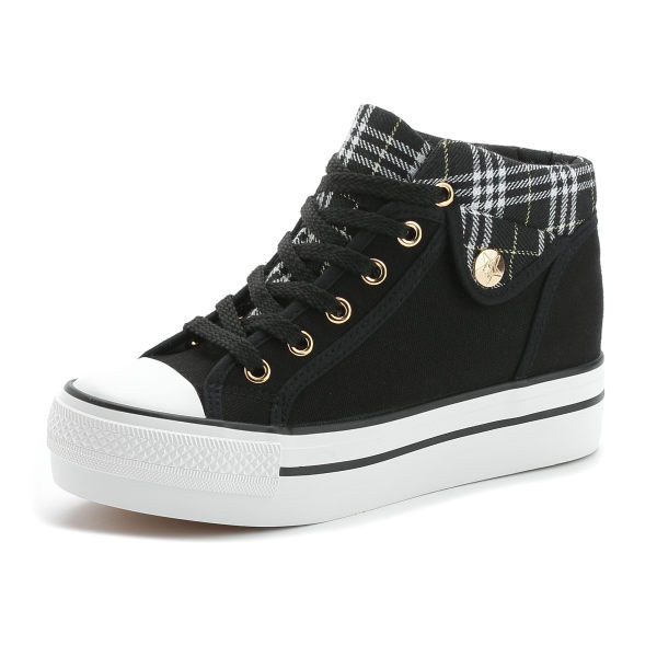 Ženske karirane tenisice s ravnim potplatom