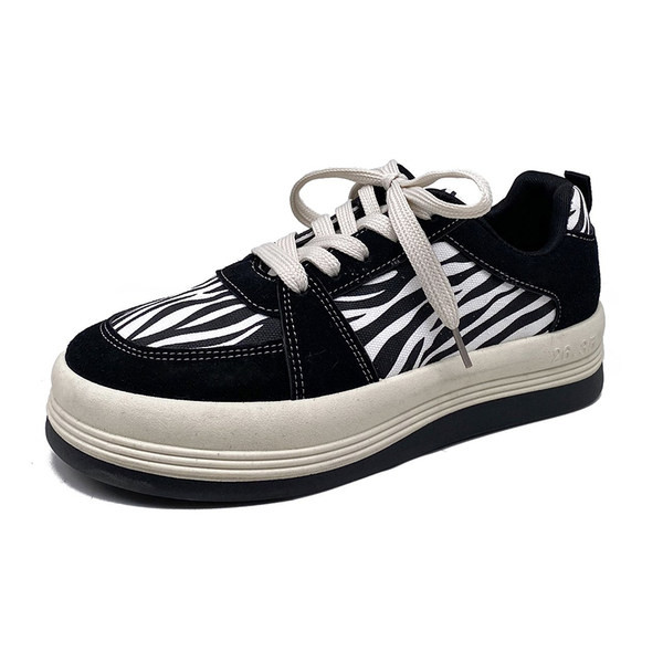 Ležerne ženske tenisice sa životinjskim uzorkom i ravnim potplatom