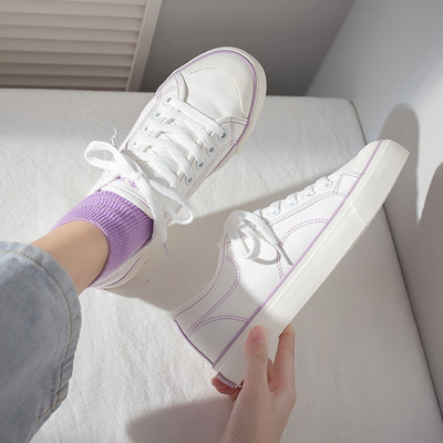 Platnene ženske tenisice s ravnim potplatom