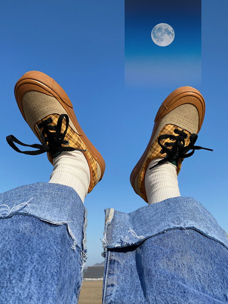 Ženske casual tenisice s vezicama smeđe boje