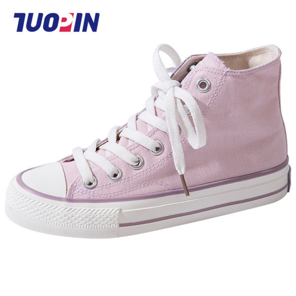 Platnene ženske ležerne tenisice s ravnim potplatom