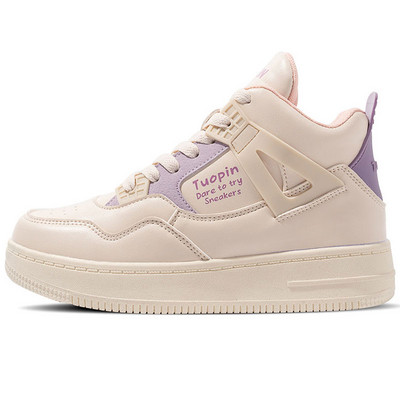 Ženske kožne tenisice sa natpisima i vezicama