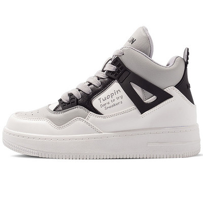 Ženske kožne tenisice sa natpisima i vezicama