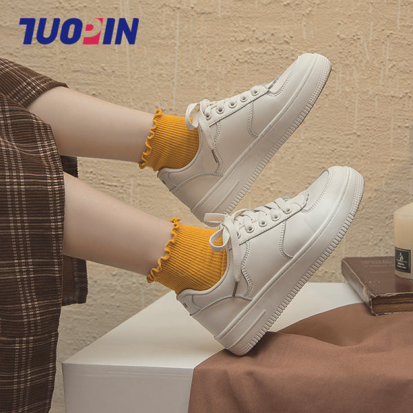 Ženske casual tenisice od eko kože bijele boje