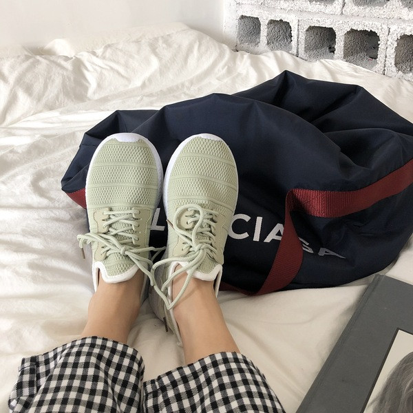 Ženske casual tenisice s vezicama - u bijeloj, crnoj i zelenoj boji