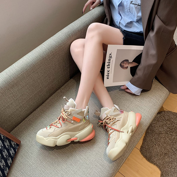 Ženske tenisice sa grubim đonom od eko kože