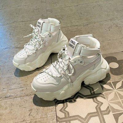 Ležerne ženske tenisice s grubim potplatom - 6 cm