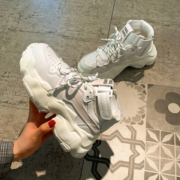 Ležerne ženske tenisice s grubim potplatom - 6 cm