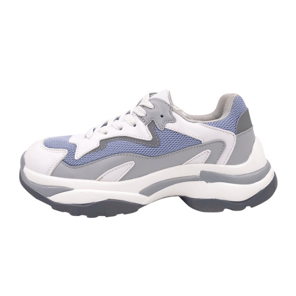 Ženske sportske tenisice plave boje s grubim đonom