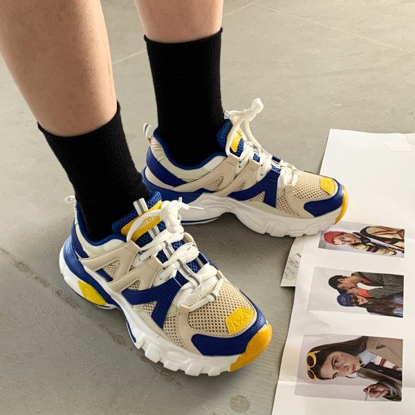 Sportske i ležerne ženske tenisice sa vezicama - plava boja