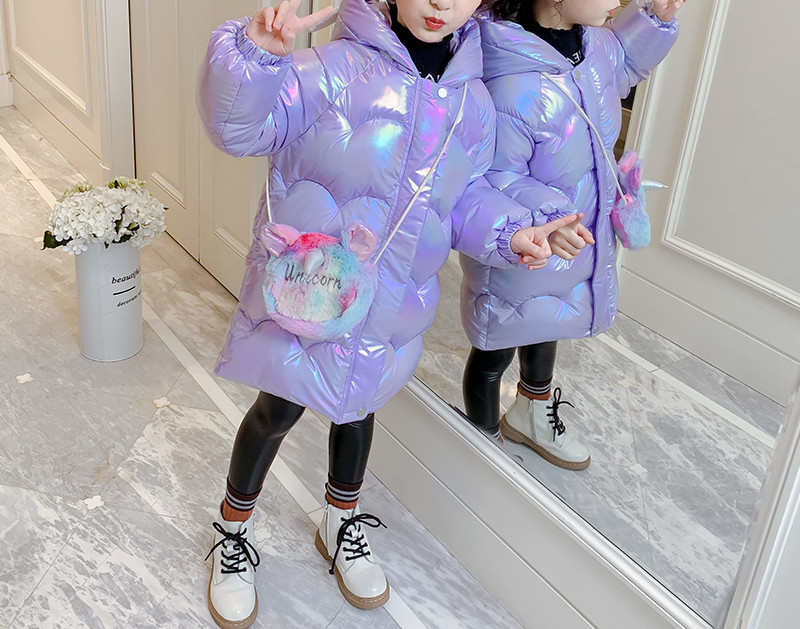 Moderna jakna za djevojčice s 3D jednorog kapuljačom