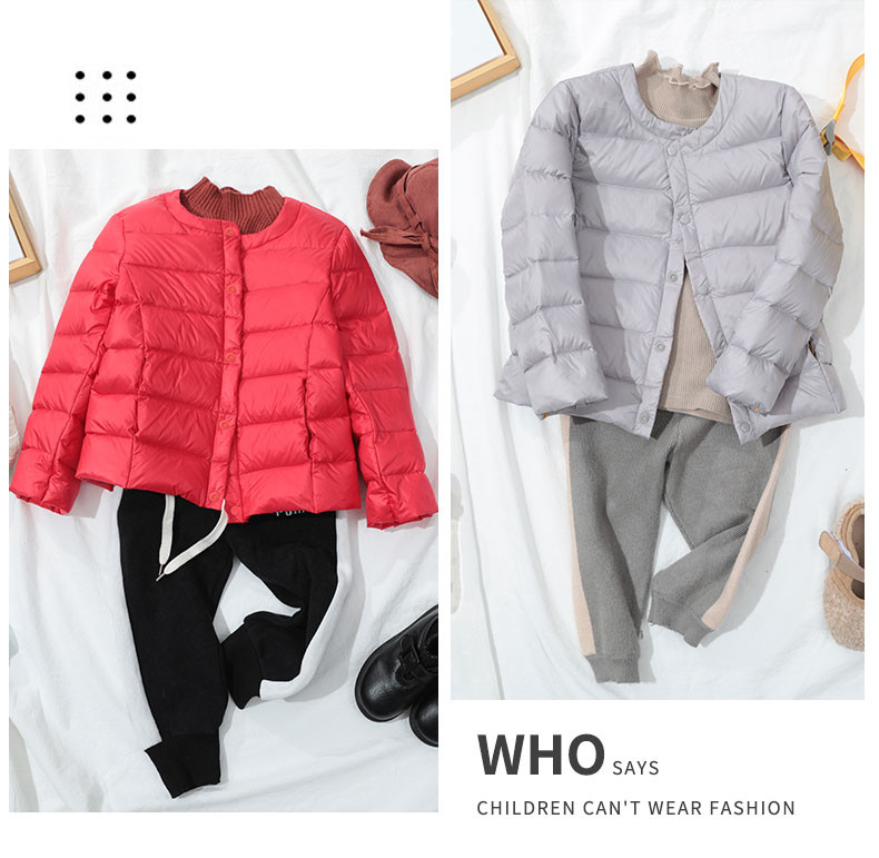 Proljetna dječja jakna s gumbima i okruglim izrezom