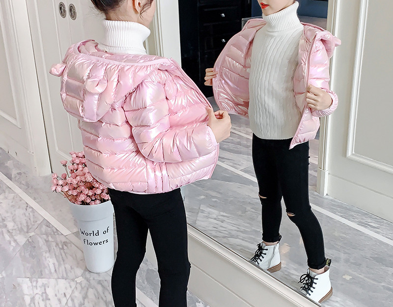 Podstavljena jakna za djevojčice sa patentnim zatvaračem - dva modela