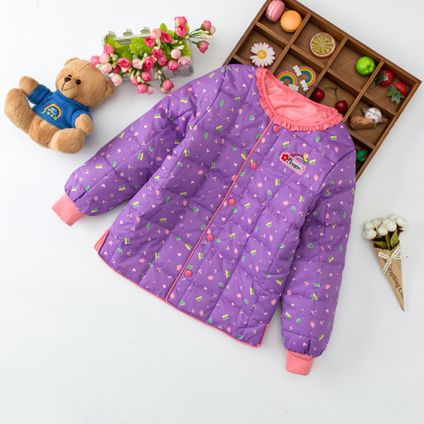 Šareni dječji sako s gumbima i okruglim izrezom