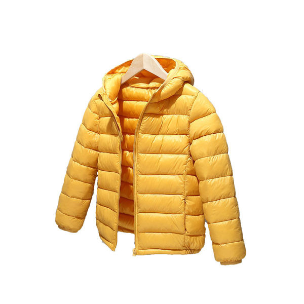 Jednobojna dječja jakna s kapuljačom