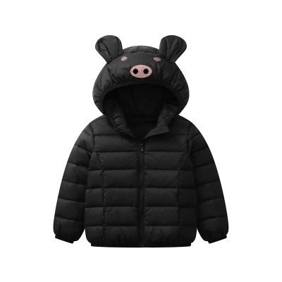 Jednobojna dječja jakna sa 3D elementom na kapuljači