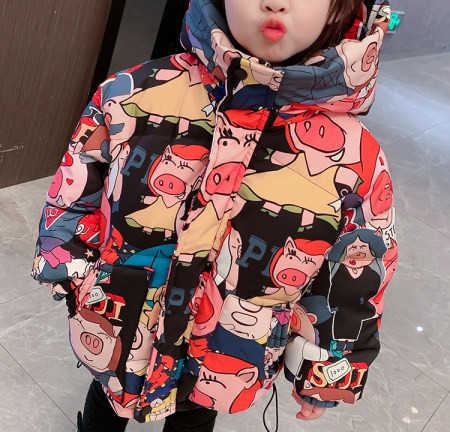 Novi model dječje jakne sa kapuljačom i džepom za djevojčice