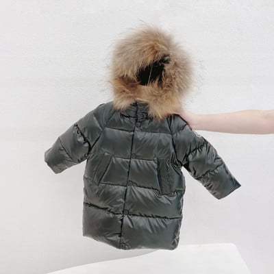 Dječja zimska jakna s donjom kragnom i patentnim zatvaračem