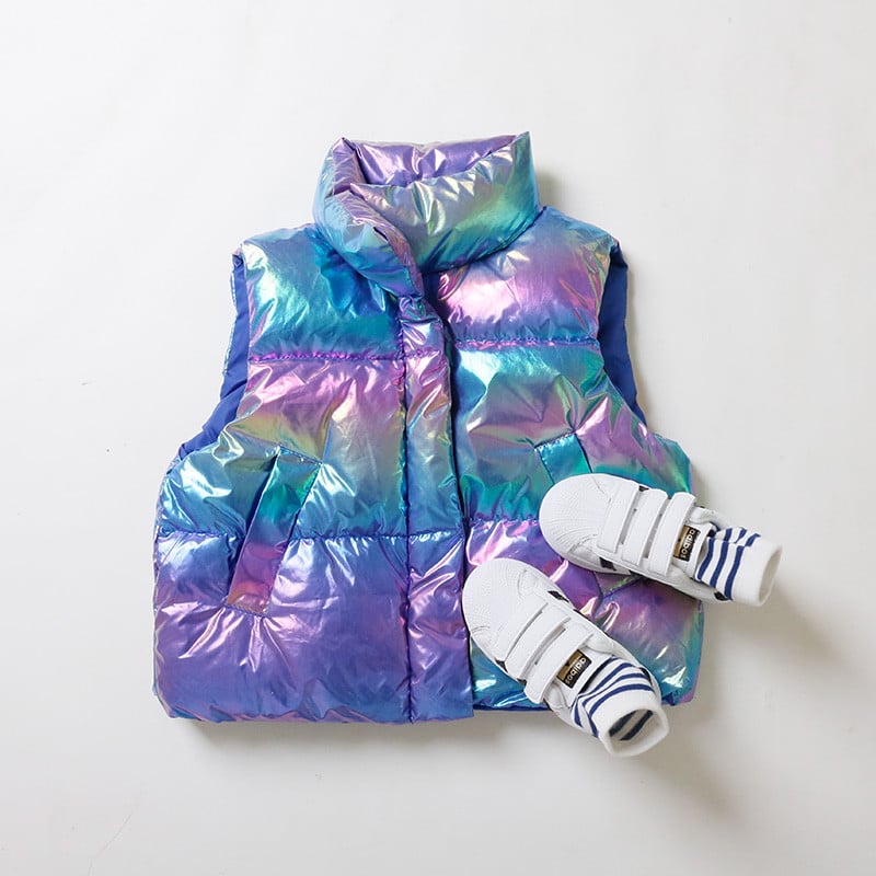 Dječji prsluk za djevojčice sa sjajnim efektom