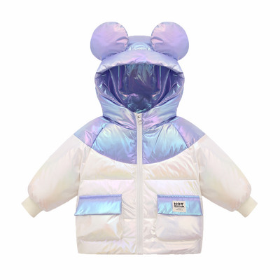 Laisvalaikio vaikiška striukė su gobtuvu ir 3D elementu mergaitėms