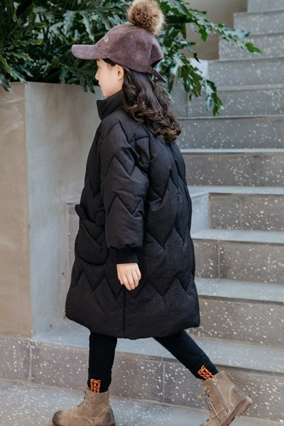 Dječja zimska jakna za djevojčice srednje dužine